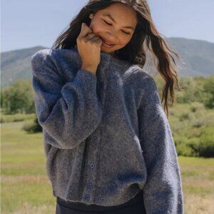 Daily Drills Button Up Sweater in Denim Size XS/S